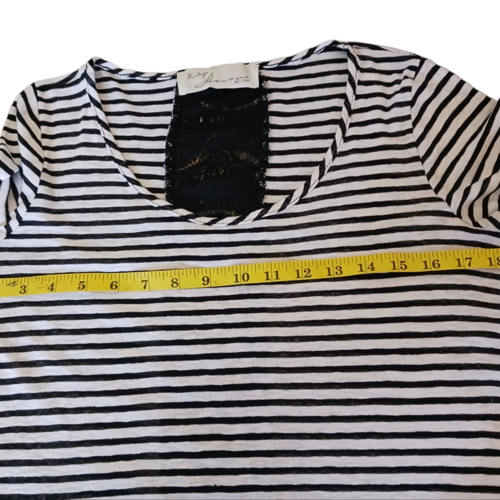 Vintage Havana Black and White Striped Tee - Picture 8 of 11